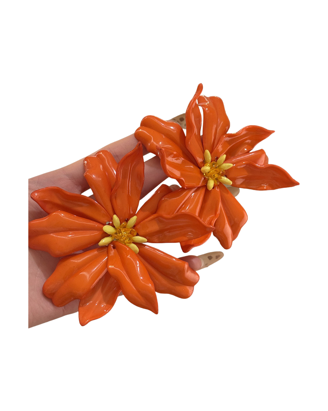 Boucles d'oreille Flamboyant orange