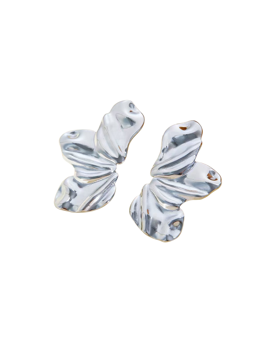 Boucles d'oreilles Glycéria argenté