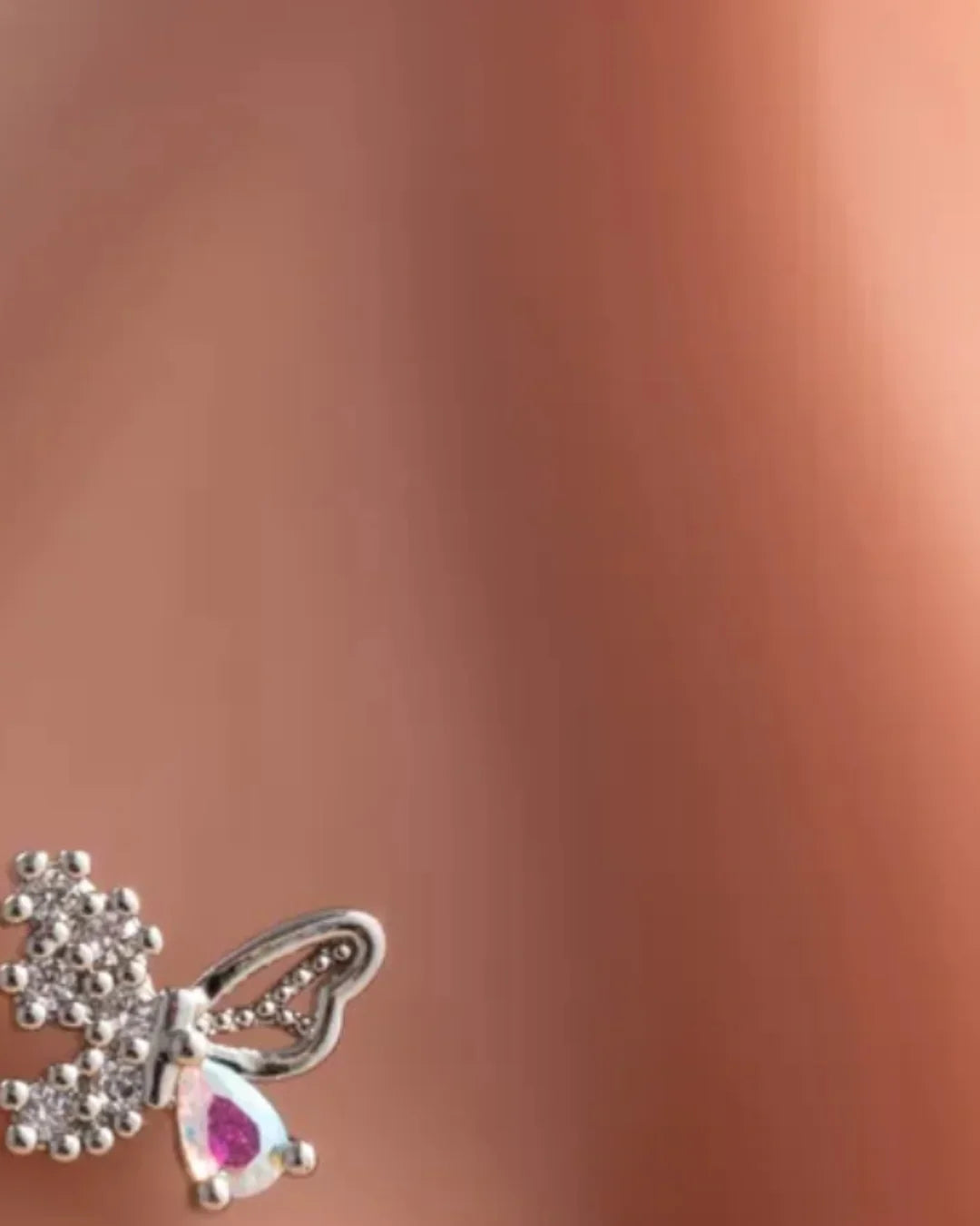 Piercing nez Papillon argenté